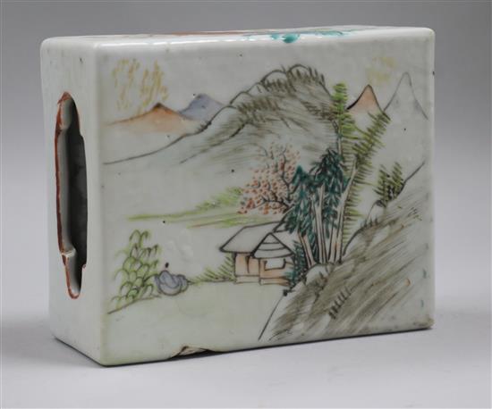 A Chinese Republic ceramic pillow